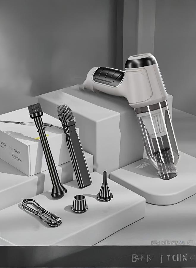 مكنسة لاسلكية صغيرة بقوة شفط عالية للسيارة والمنزل - Image 2